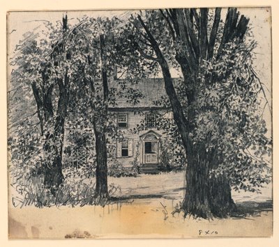 ドローイング、ポイント・ルックアウト、1883年 作： メアリーハロックフット