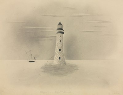 エディストーン灯台、1840年。 作： Mary Altha Nims