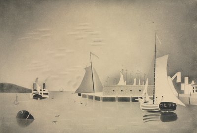 ハーバーシーン、1850年代または60年代。 作： Mary Altha Nims