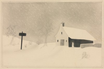 バーモント州の雪嵐。 作： Mary Altha Nims
