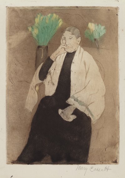 画家の母の肖像」1889-1890年頃。 作： Mary Cassatt
