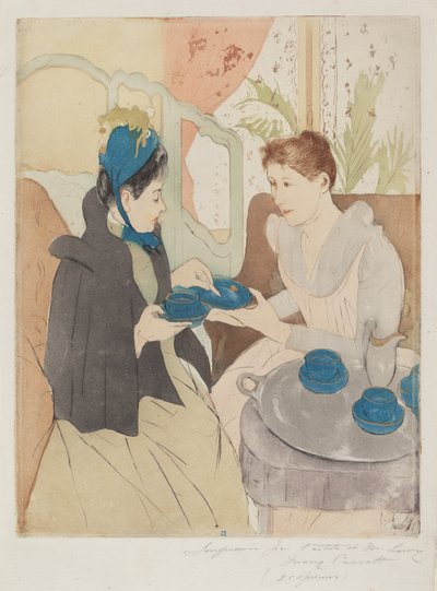 アフタヌーンティーパーティー 作： Mary Cassatt