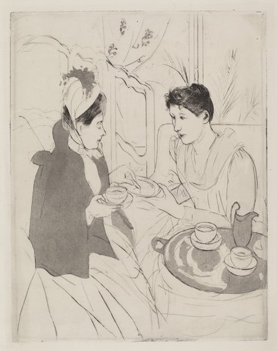 アフタヌーンティーパーティー 作： Mary Cassatt