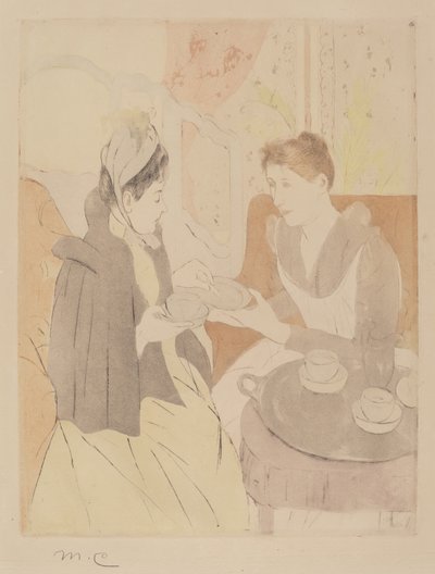 アフタヌーンティーパーティー 作： Mary Cassatt