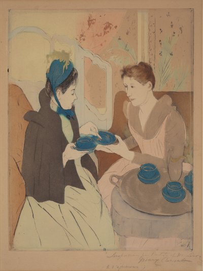 アフタヌーンティー・パーティー 作： Mary Cassatt
