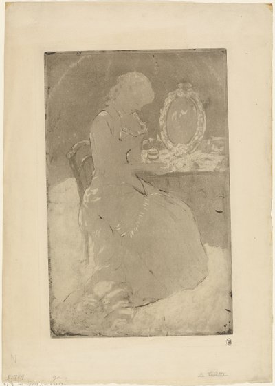 化粧台で 作： Mary Cassatt