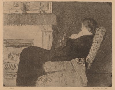 暖炉の前 第1号 1882年頃 作： Mary Cassatt