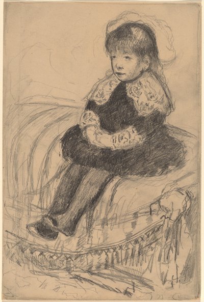 ソファに座る子供、1883年頃 作： Mary Cassatt