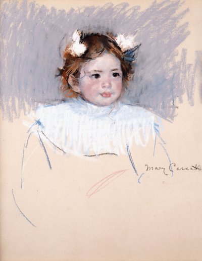 エレン、髪に弓を付けて 作： Mary Cassatt