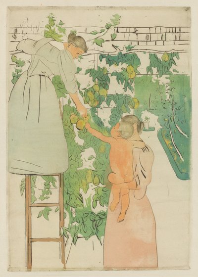 Gathering Fruit（1893年頃）。 作： Mary Cassatt