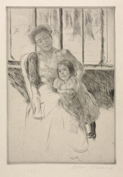 コンサバトリーでc。 1901。 作： Mary Cassatt