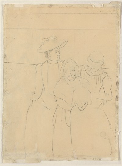 オムニバスで [裏面] 作： Mary Cassatt