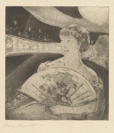 オペラボックスNo.3で、1880年頃。 作： Mary Cassatt
