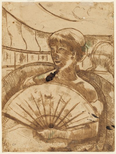 オペラボックスの中で［裏面］、1880年 作： Mary Cassatt