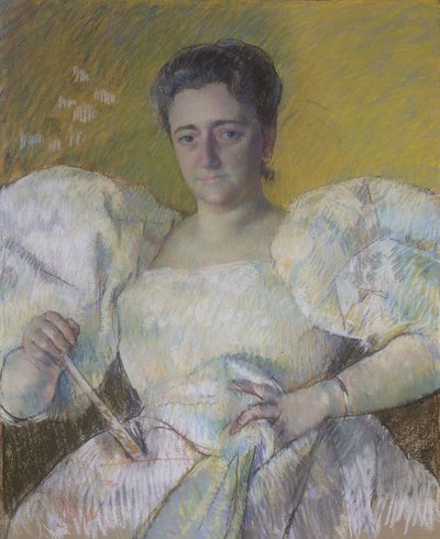 Louisine Havemeter、1896（織り紙とキャンバスにパステル） 作： Mary Cassatt