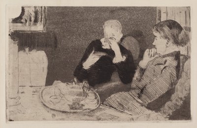 リディアと母親のお茶会 作： Mary Cassatt