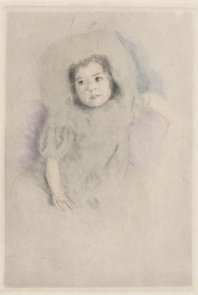 ボンネットをかぶったマーゴット (No. 1) 作： Mary Cassatt