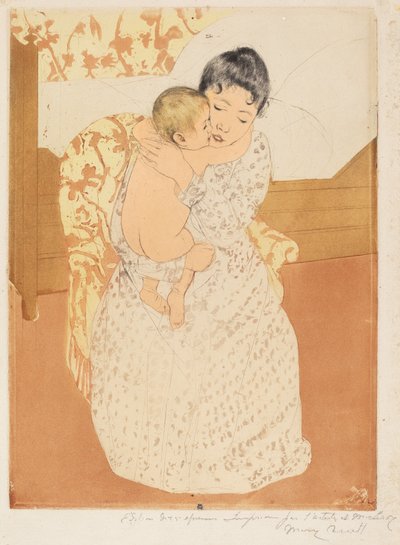 母性愛撫 作： Mary Cassatt