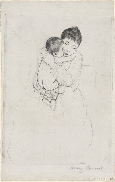 母性愛撫 作： Mary Cassatt