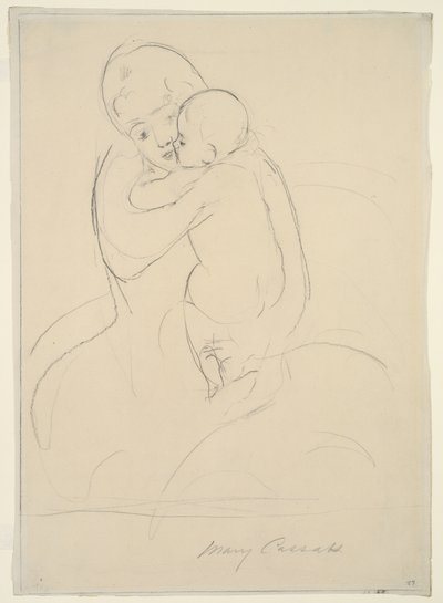 母性愛撫、1921年 作： Mary Cassatt