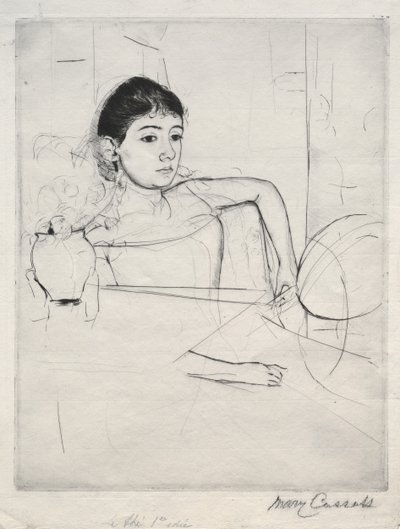 ブルネットとしてのミミ、1889年。 作： Mary Cassatt