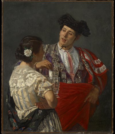闘牛士にパナルを提供、1873 作： Mary Cassatt