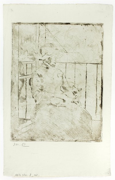 バルコニーで 作： Mary Cassatt