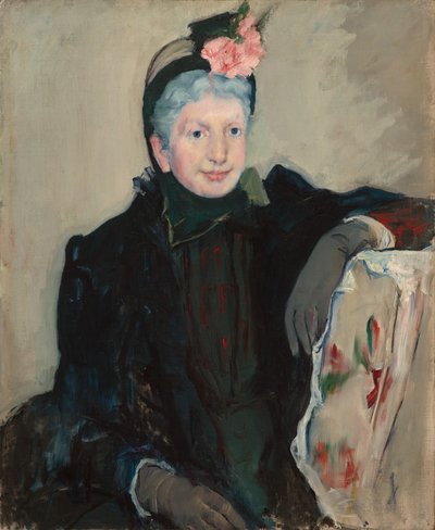 年配の女性の肖像」1887年頃 作： Mary Cassatt