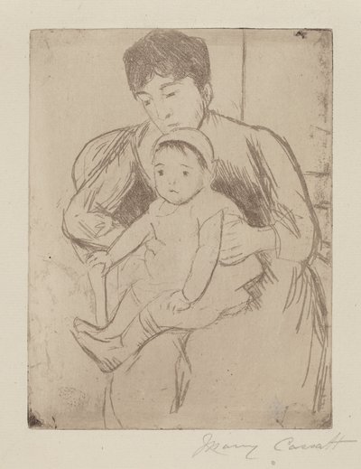 外出のための手形の準備（1889年頃 作： Mary Cassatt