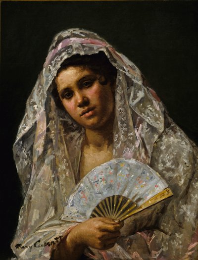 レースのマンティラをつけたスペインの踊り子 1873年 作： Mary Cassatt