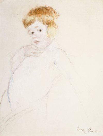 愛撫のための赤ちゃんのための研究、1902年頃 作： Mary Cassatt