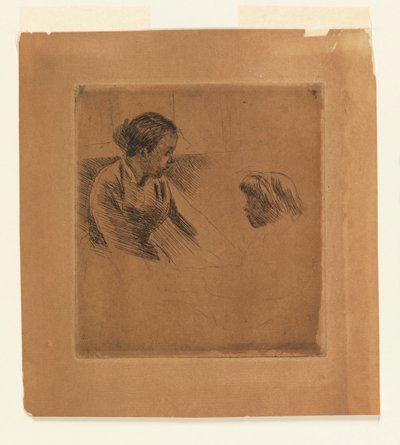 向き合うスーザンと子供 作： Mary Cassatt