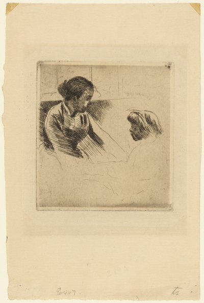 向き合うスーザンと子供 作： Mary Cassatt