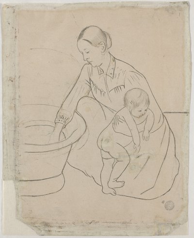 お風呂[裏] 作： Mary Cassatt