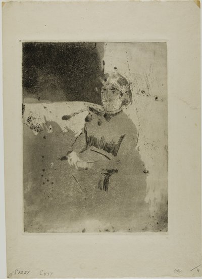 ソファのコーナー（その1） 作： Mary Cassatt