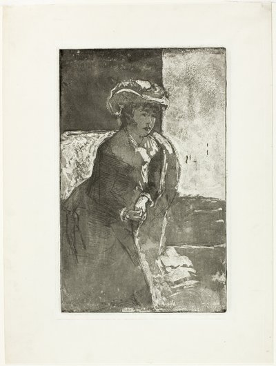 ソファの隅 No.3 作： Mary Cassatt