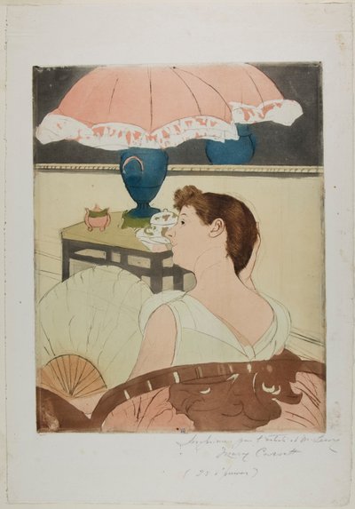 ランプ 作： Mary Cassatt
