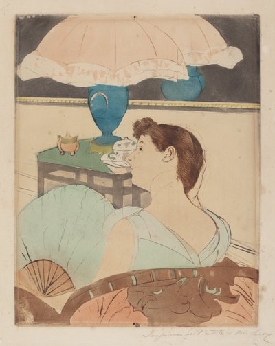 The Lamp, 1890-1891. 作： Mary Cassatt