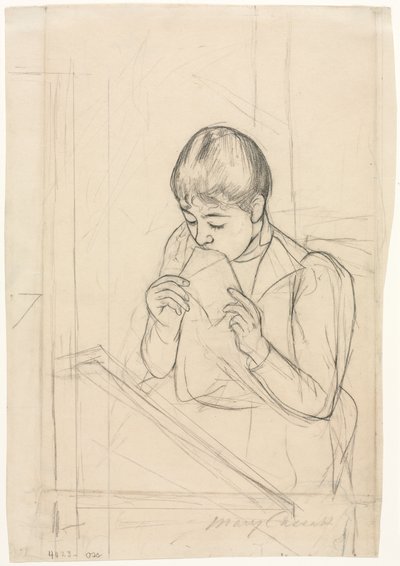 レターレクト、レターヴァーソ、1891年。 作： Mary Cassatt