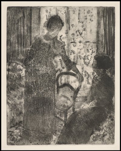 訪問、1881年頃 作： Mary Cassatt