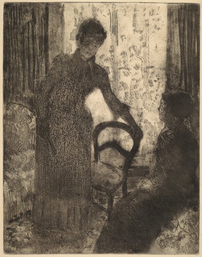 訪問者 作： Mary Cassatt