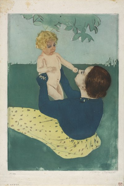 馬栗の木の下、1896-97 作： Mary Cassatt