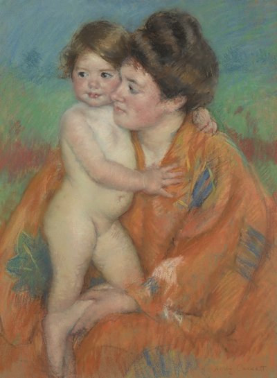 赤ちゃんを持つ女性、1902年頃 作： Mary Cassatt