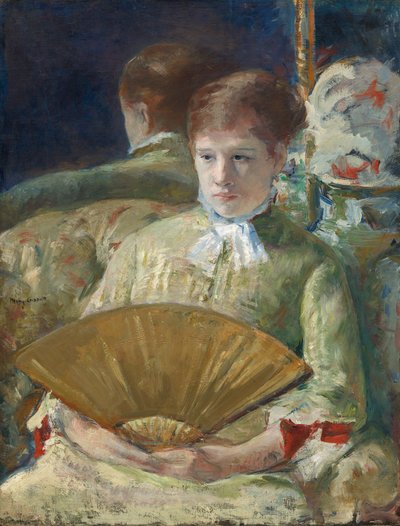 扇を持つ女」18781879年頃 作： Mary Cassatt