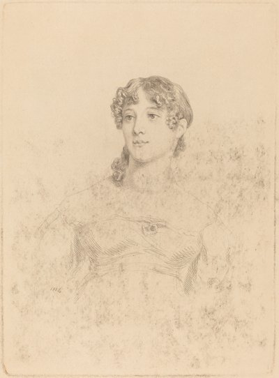 ミス・ターナーが17歳のときのレディ・マリア・フッカー 作： Mary Dawson Turner, after Thomas Phillips