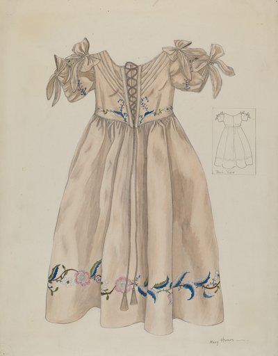 子供用ドレス、1936年頃 作： Mary E Humes