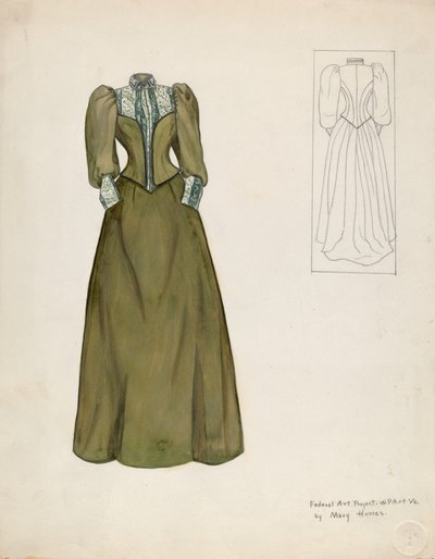 ドレス、1937年頃 作： Mary E Humes