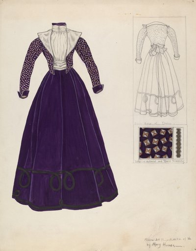 ドレス、1938年頃 作： Mary E Humes