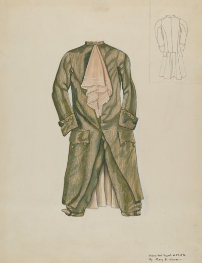 男性用スーツ、1937年頃。 作： Mary E Humes