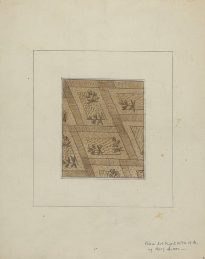 1937年頃の「ドレス」の素材。 作： Mary E Humes
